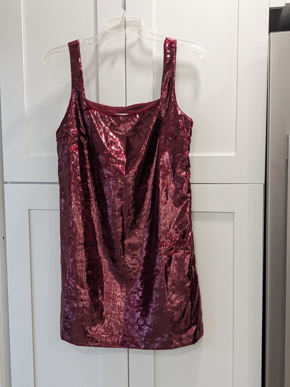 Tuckernuck Burgundy Shimmery Slip Dress